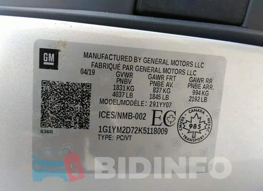 1G1YM2D72K5118009 Photo# 9