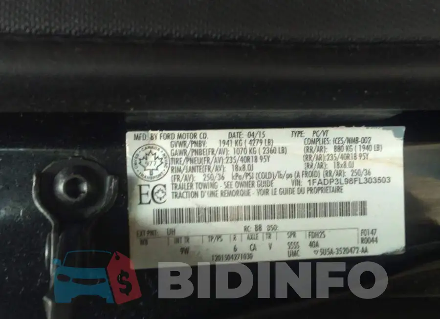 1FADP3L98FL303503 Photo# 9