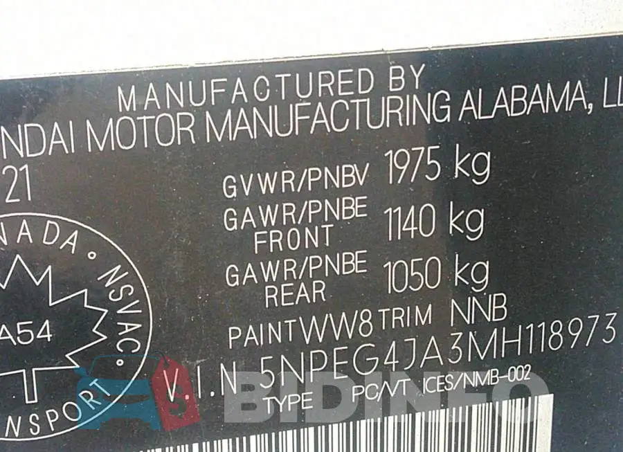 5NPEG4JA3MH118973 Photo# 9