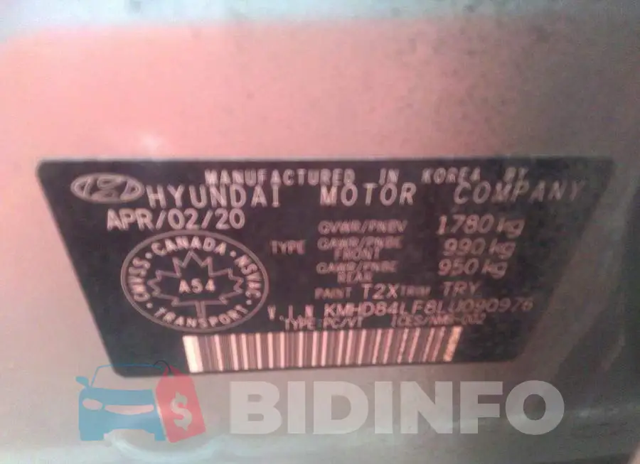 KMHD84LF8LU090976 Photo# 9
