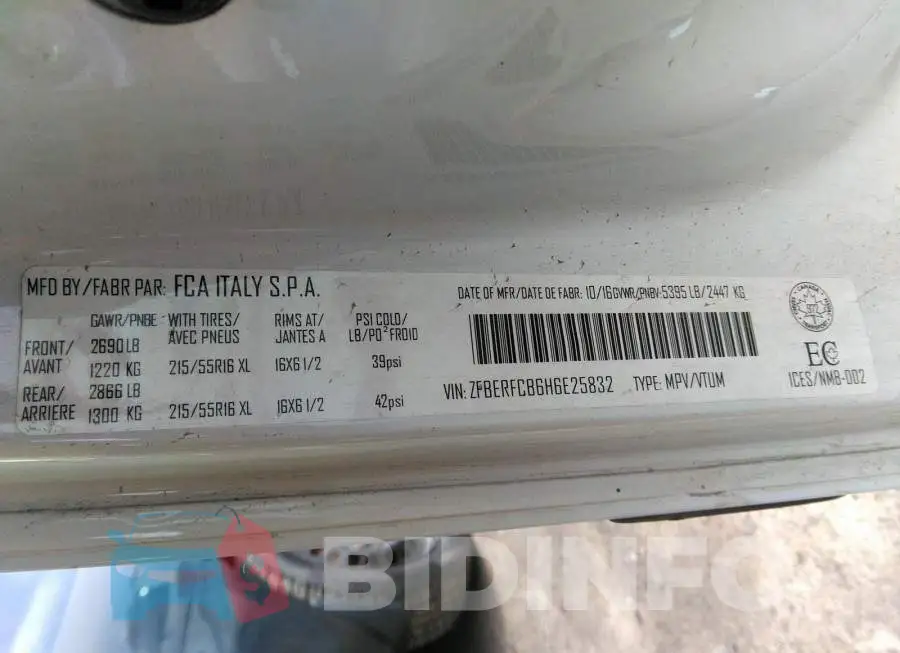 ZFBERFCB6H6E25832 Photo# 9