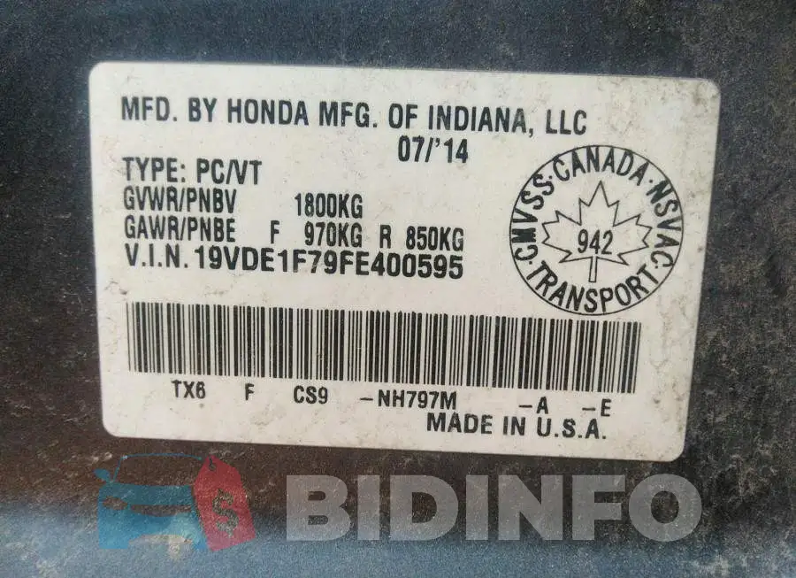 19VDE1F79FE400595 Photo# 9