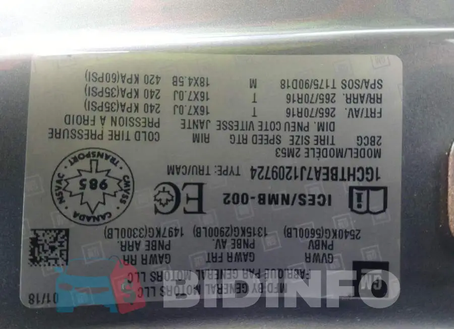 1GCHTBEA7J1209724 Photo# 9