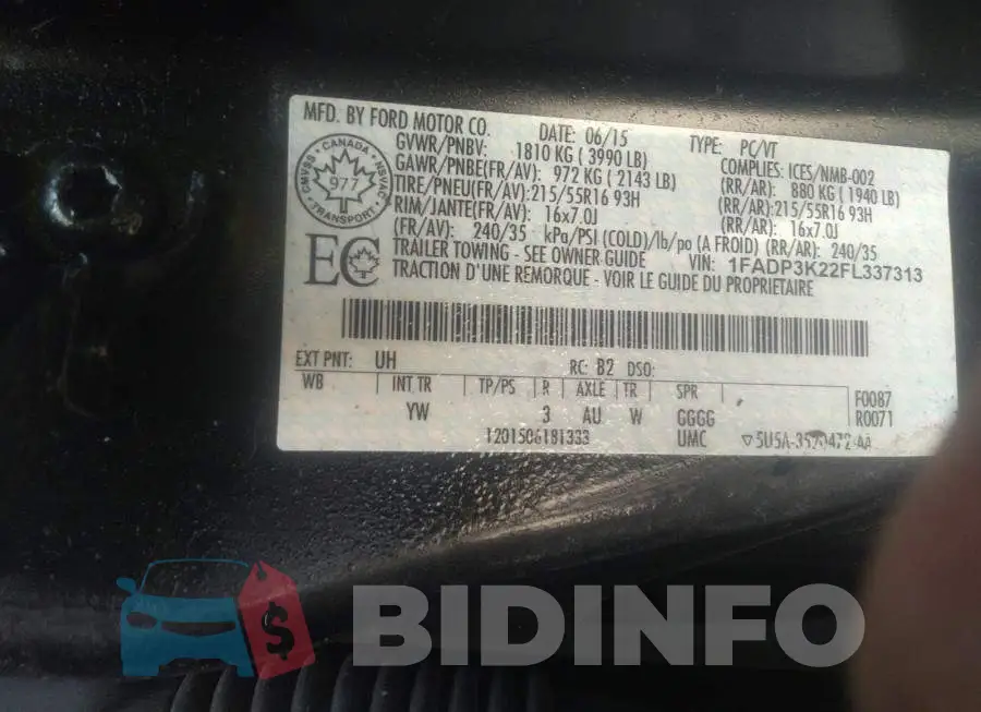 1FADP3K22FL337313 Photo# 9