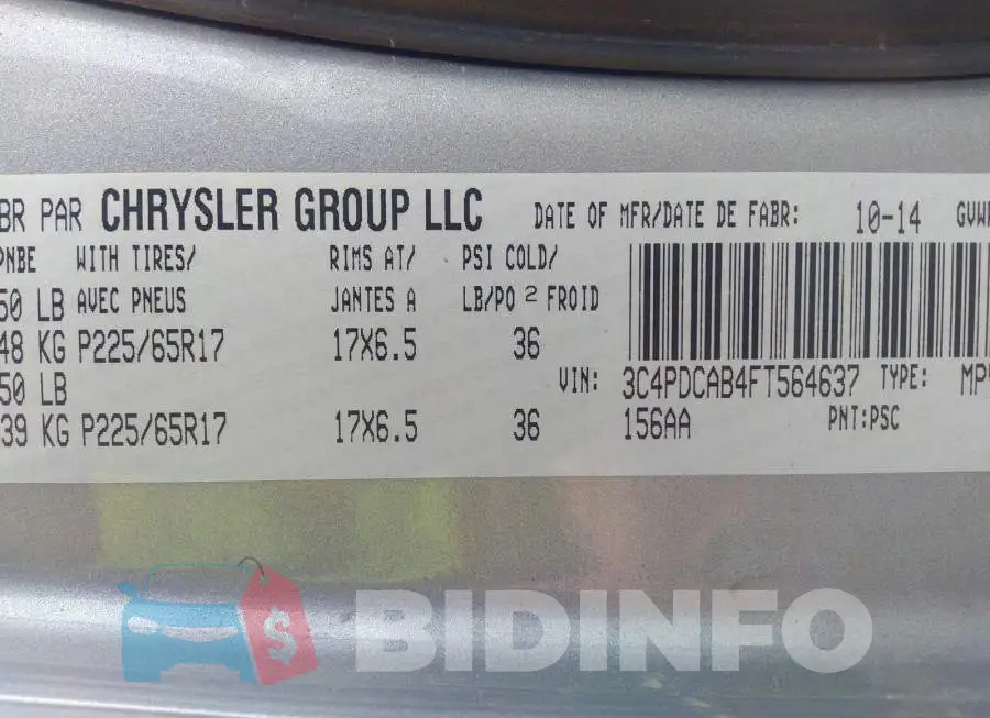 3C4PDCAB4FT564637 Photo# 9