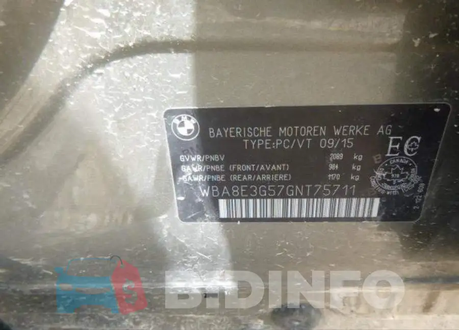 WBA8E3G57GNT75711 Photo# 10