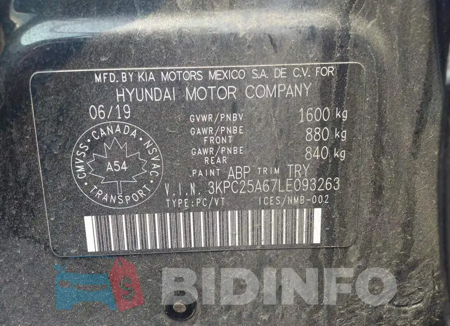 3KPC25A67LE093263 Photo# 9