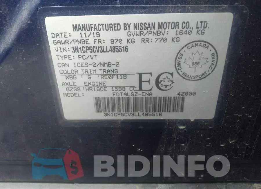 3N1CP5CV3LL485516 Photo# 9