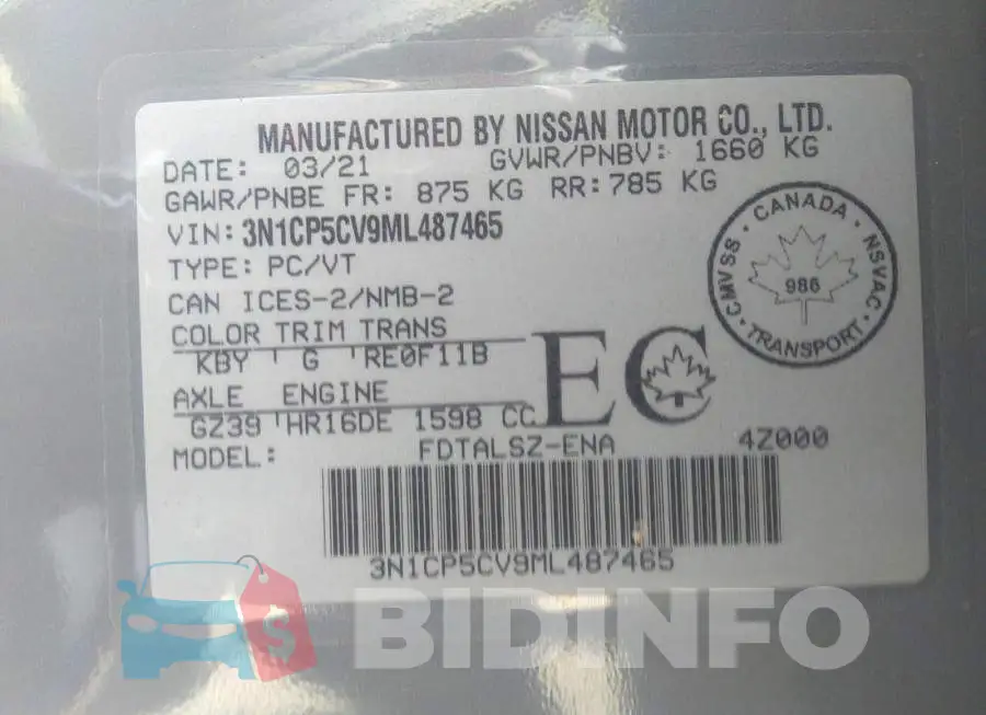 3N1CP5CV9ML487465 Photo# 9