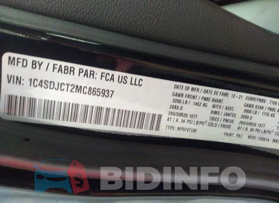 1C4SDJCT2MC865937 Photo# 9