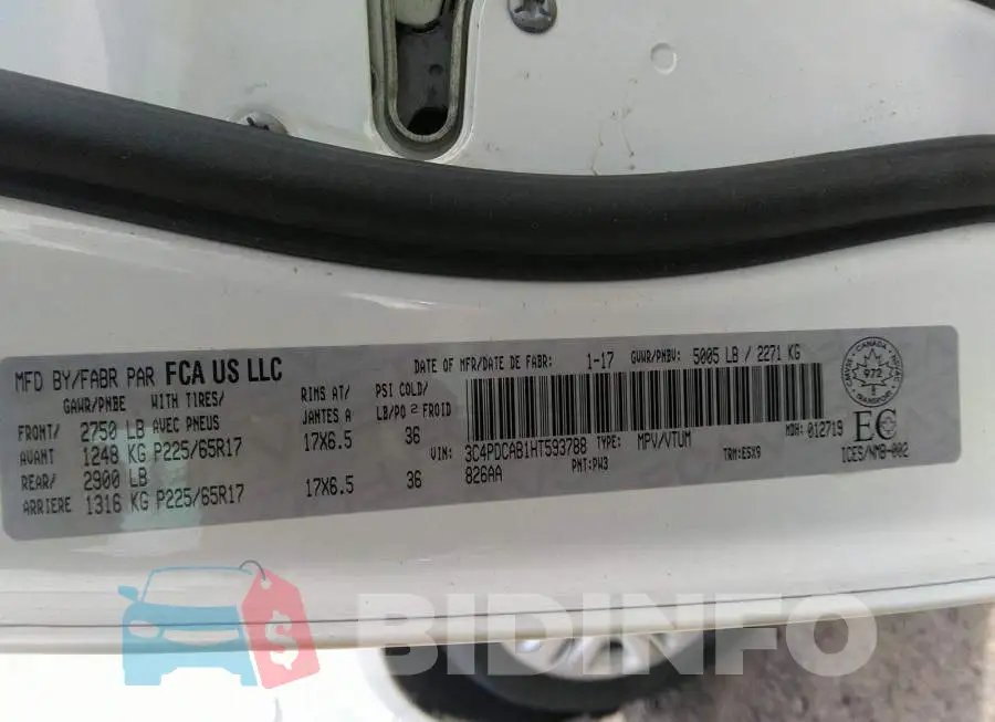 3C4PDCAB1HT593788 Photo# 9