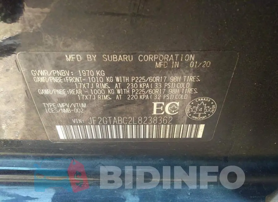 JF2GTABC2L8238362 Photo# 9