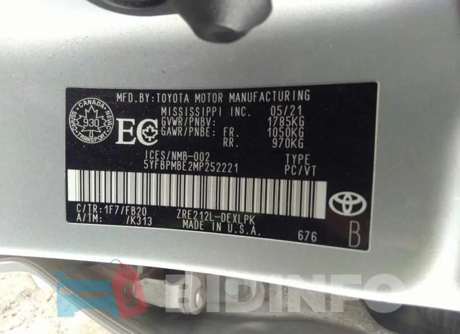 5YFBPMBE2MP252221 Photo# 9