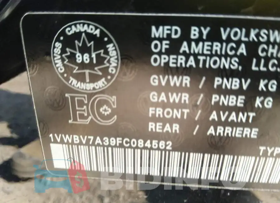 1VWBV7A39FC084562 Photo# 9