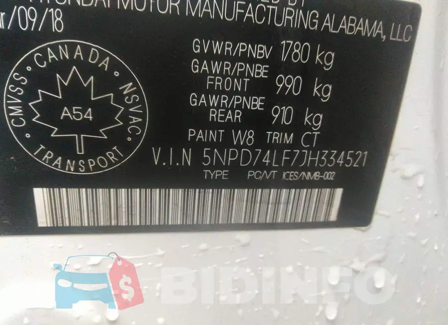 5NPD74LF7JH334521 Photo# 9