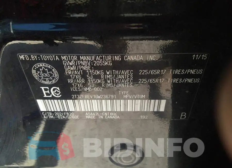 2T3ZFREV1GW236791 Photo# 9