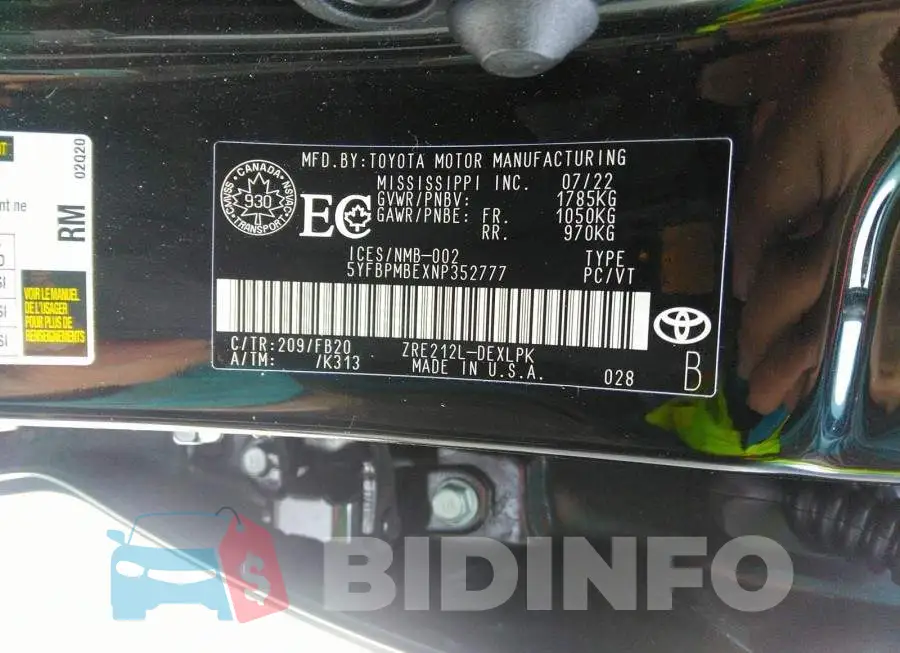 5YFBPMBEXNP352777 Photo# 9
