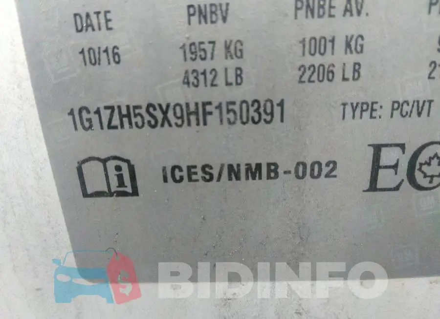 1G1ZH5SX9HF150391 Photo# 9