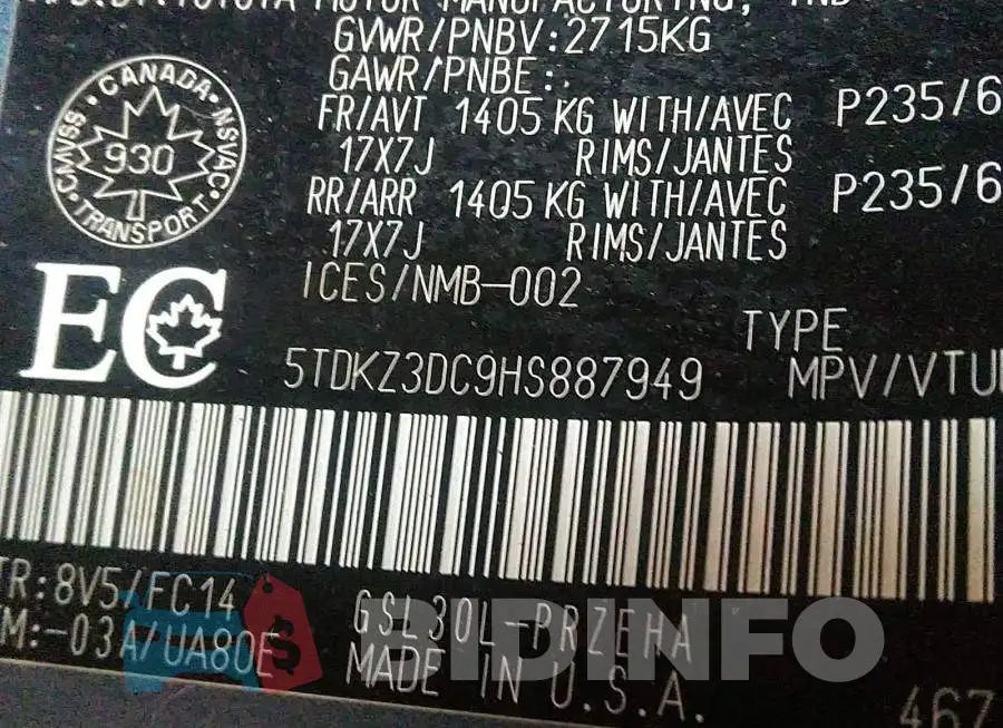 5TDKZ3DC9HS887949 Photo# 9