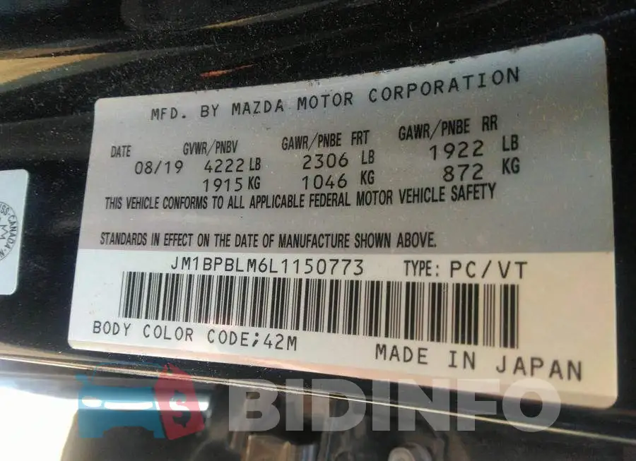 JM1BPBLM6L1150773 Photo# 9