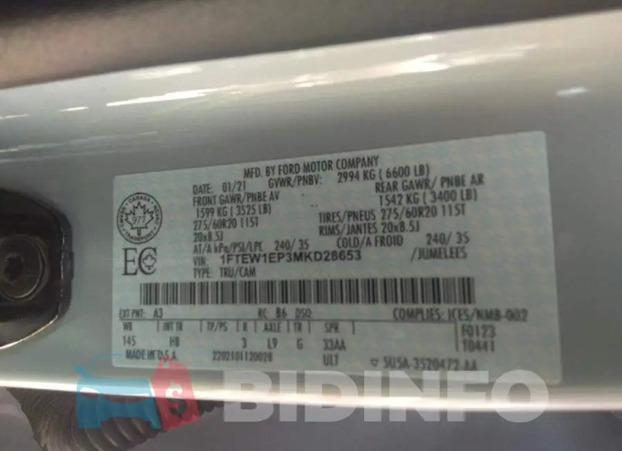 1FTEW1EP3MKD28653 Photo# 9