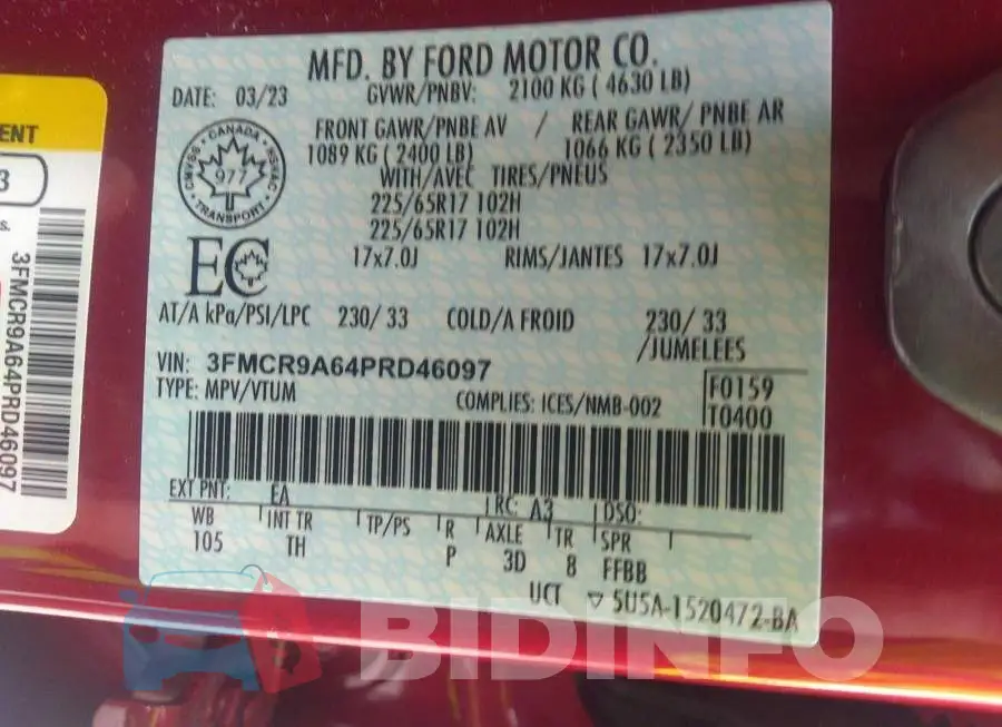 3FMCR9A64PRD46097 Photo# 9