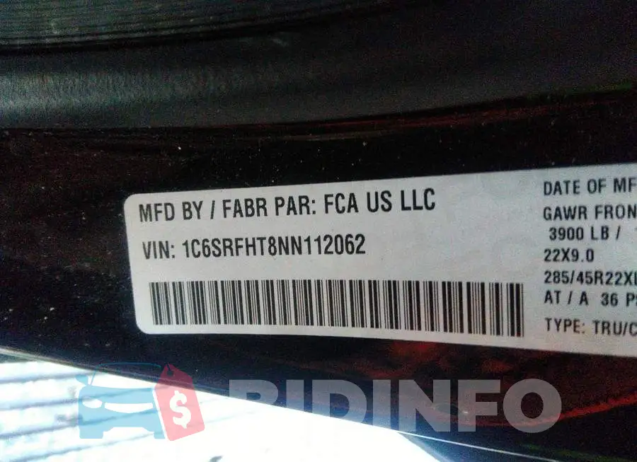 1C6SRFHT8NN112062 Photo# 9