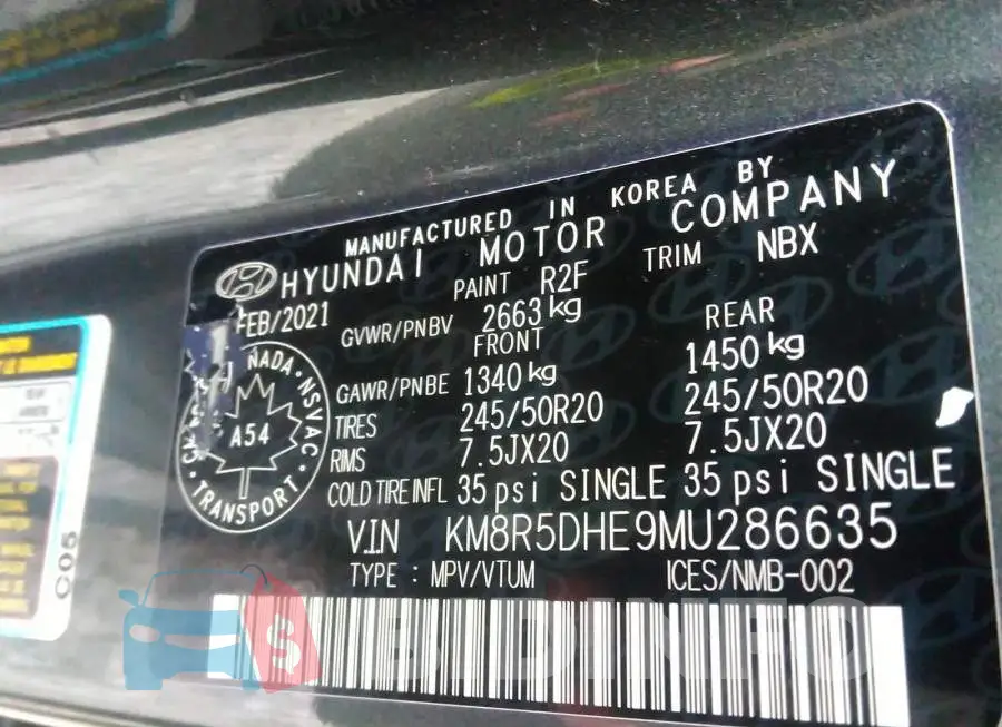 KM8R5DHE9MU286635 Photo# 9