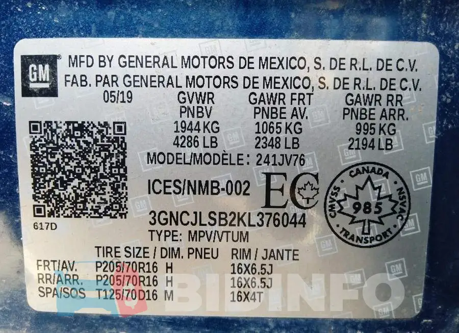 3GNCJLSB2KL376044 Photo# 9