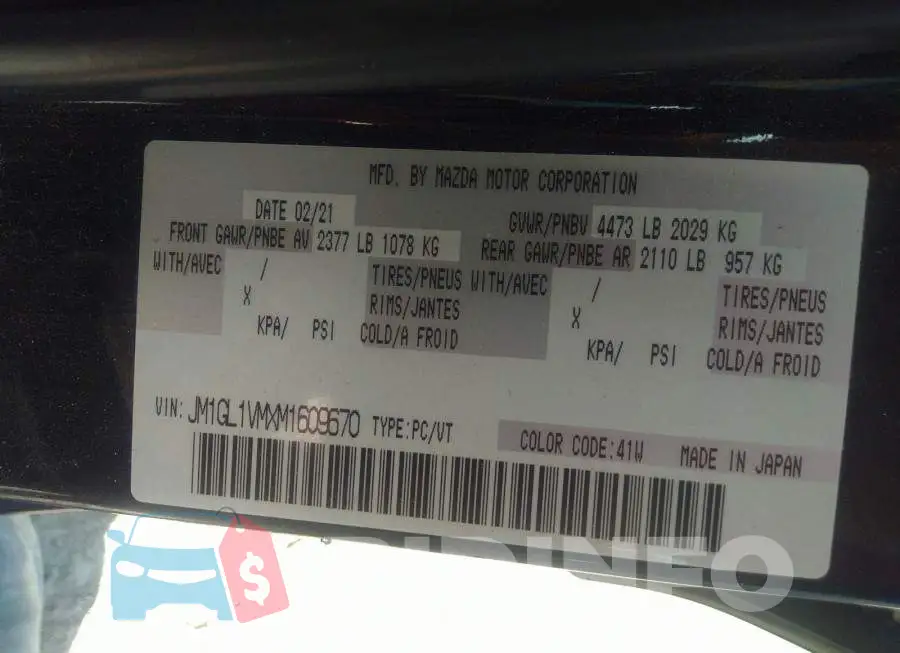JM1GL1VMXM1609670 Photo# 9