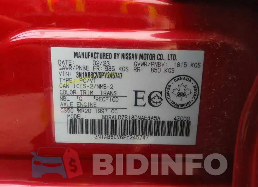 3N1AB8CV6PY245747 Photo# 9