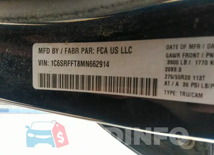 1C6SRFFT8MN662914 Photo# 9