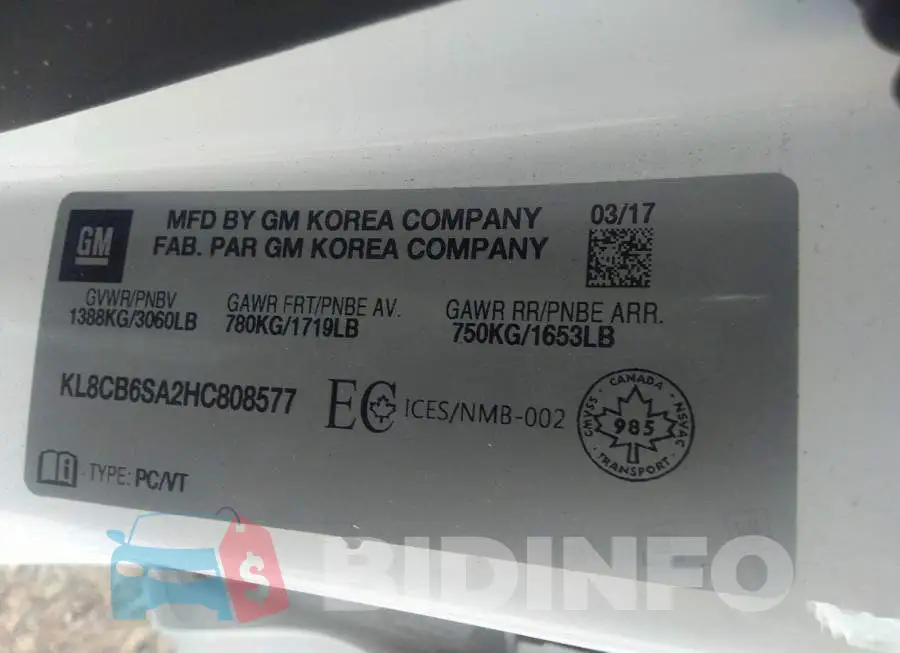 KL8CB6SA2HC808577 Photo# 9