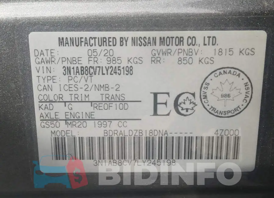3N1AB8CV7LY245198 Photo# 9