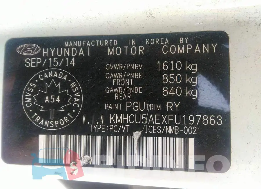 KMHCU5AEXFU197863 Photo# 9