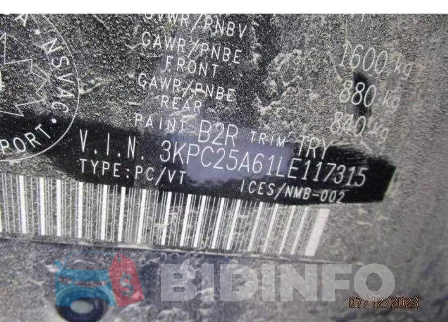 3KPC25A61LE117315 Photo# 11