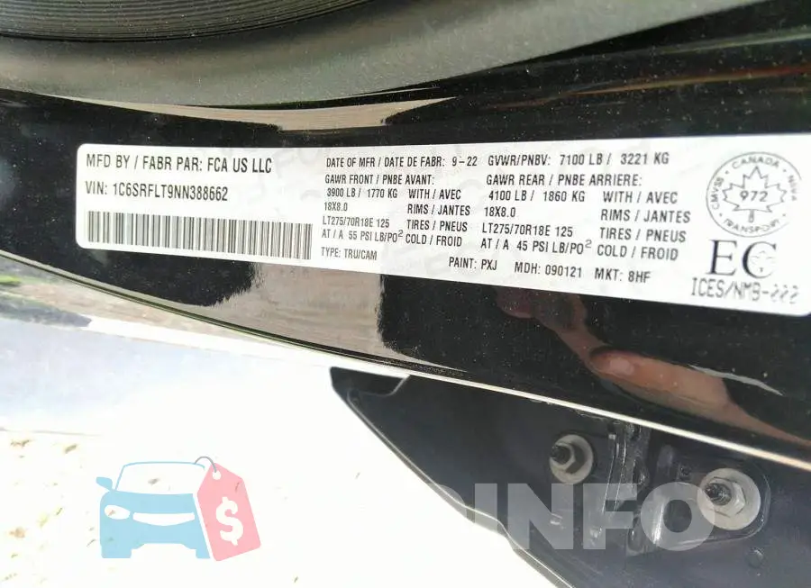 1C6SRFLT9NN388662 Photo# 9
