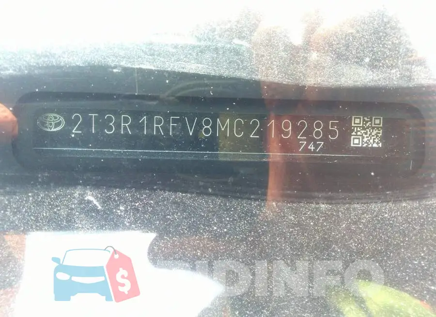 2T3R1RFV8MC219285 Photo# 9