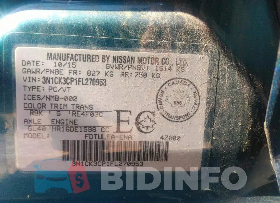 3N1CK3CP1FL270953 Photo# 9