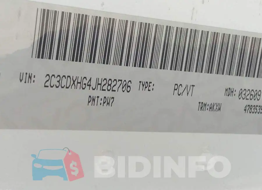 2C3CDXHG4JH282706 Photo# 9