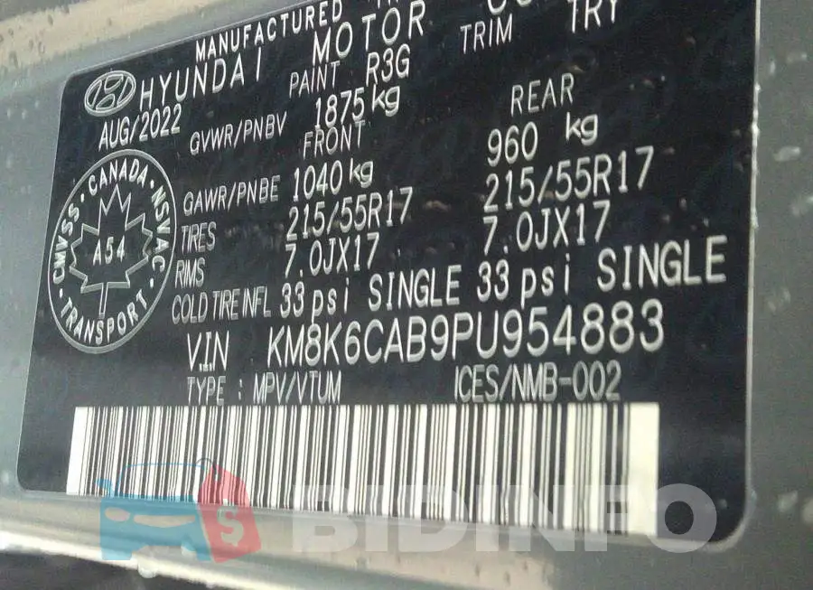KM8K6CAB9PU954883 Photo# 9