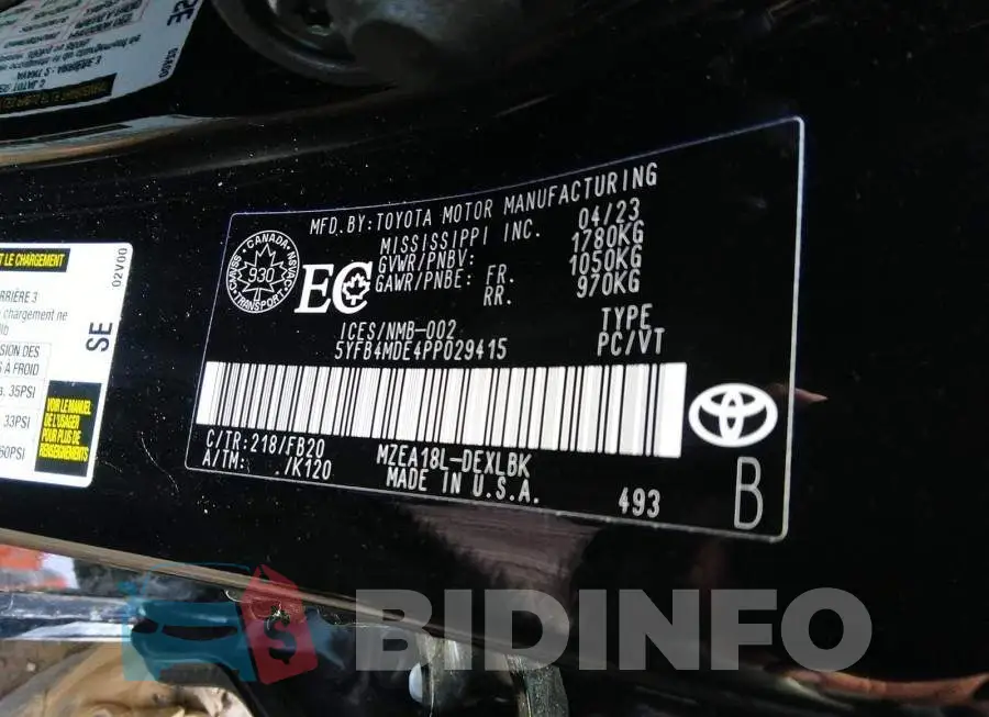 5YFB4MDE4PP029415 Photo# 9
