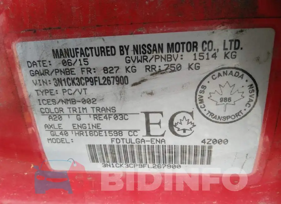 3N1CK3CP9FL267900 Photo# 9