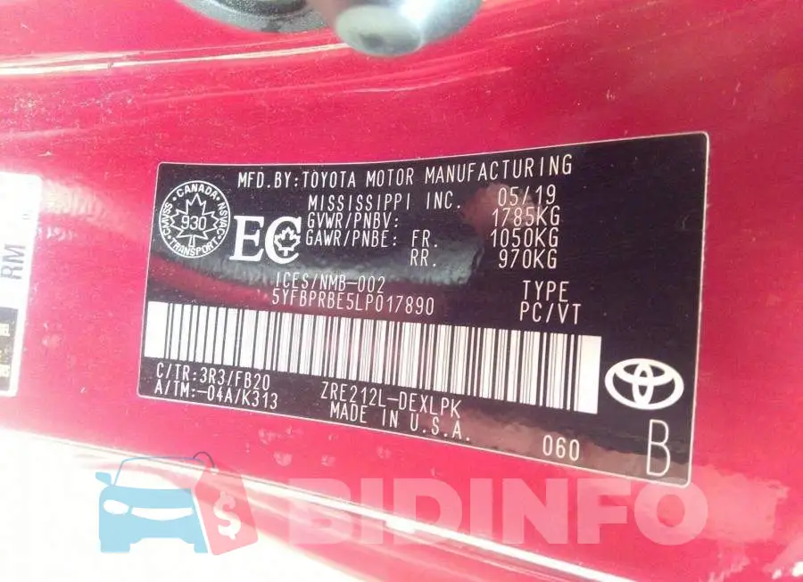 5YFBPRBE5LP017890 Photo# 9