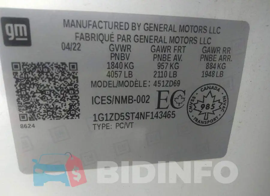 1G1ZD5ST4NF143465 Photo# 9