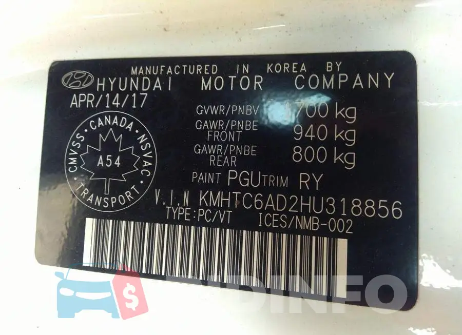 KMHTC6AD2HU318856 Photo# 9