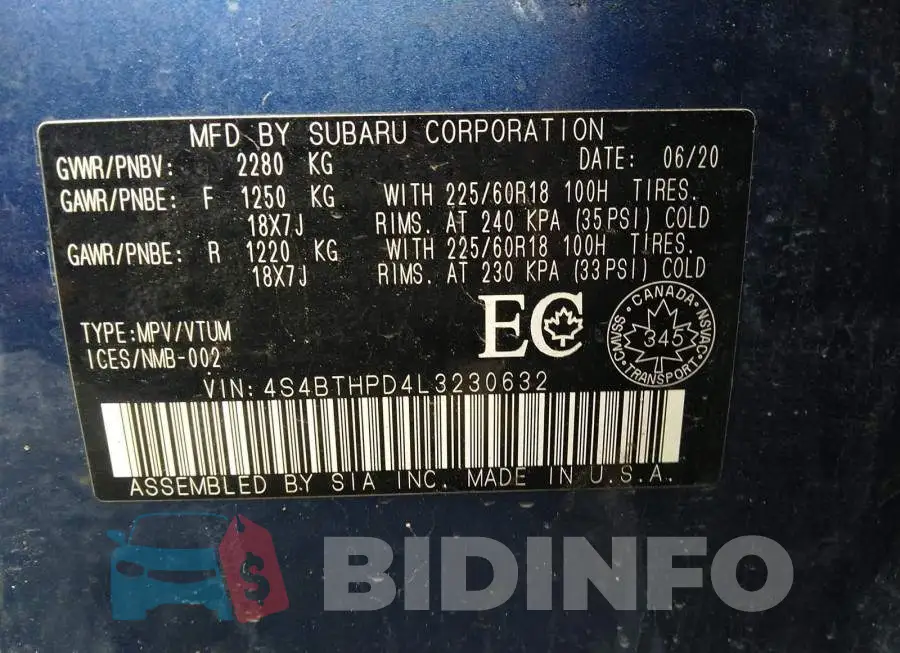 4S4BTHPD4L3230632 Photo# 9