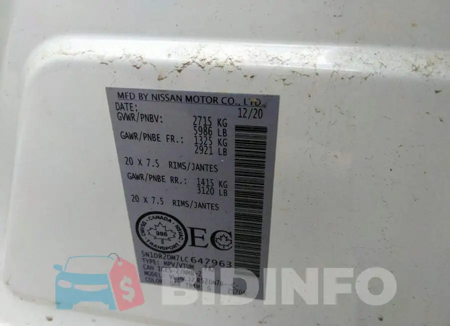5N1DR2DM7LC647963 Photo# 9
