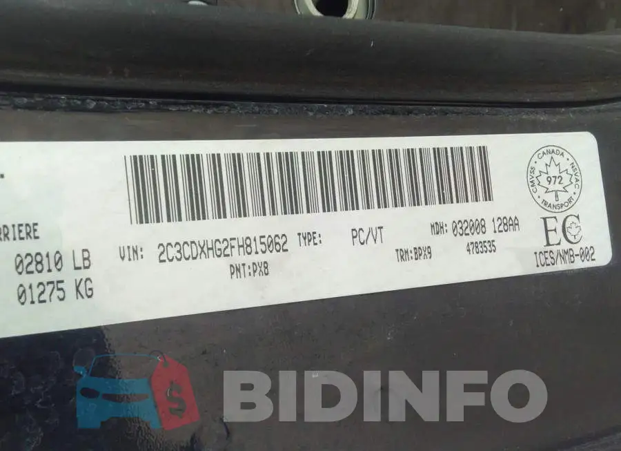 2C3CDXHG2FH815062 Photo# 9