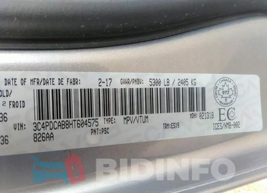 3C4PDCAB8HT604575 Photo# 9